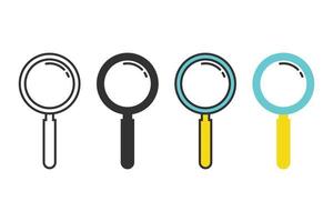 Set of magnifying glass icons vector