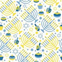 Happy Hanukkah print Background with Menorah vector