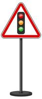 Red traffic sign on white background vector