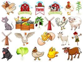 Set of farm animals vector