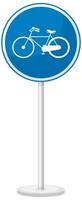 Blue traffic sign on white background vector