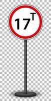 Red traffic sign on transparent background vector