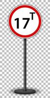 Red traffic sign on transparent background vector