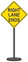 Yellow traffic warning sign on white background vector