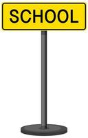 Yellow traffic warning sign on white background vector