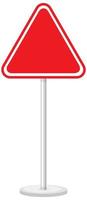 Red traffic sign on white background vector