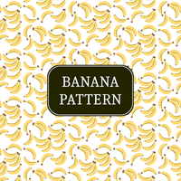 Yellow bananas pattern vector