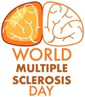 cartel del día mundial de la esclerosis múltiple vector