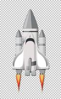 Rocket launching on transparent background vector