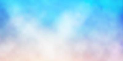 Light blue and red template with sky, clouds. vector
