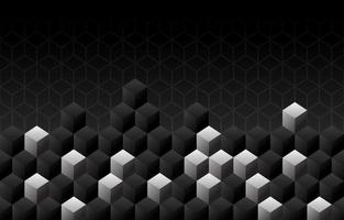 Black Background with Cubes vector