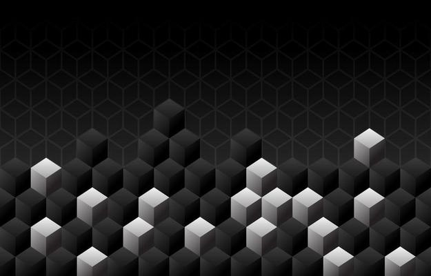 Black Background with Cubes