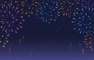 Colorful Fireworks Background vector