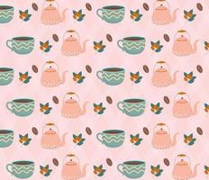 Coffee time pattern background vector