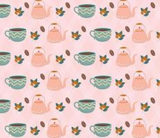 Coffee time pattern background vector