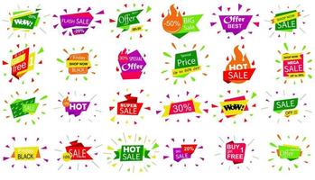 Set of sale banner badge templates. vector