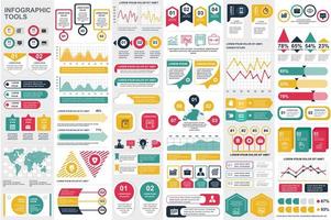 paquete de plantilla de elementos de infografía vector