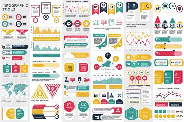 Bundle infographic elements template