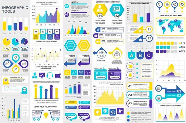 Bundle infographic elements template
