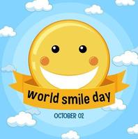 World smile day banner vector