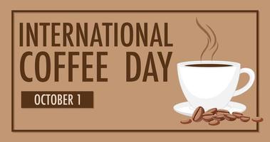 banner del día internacional del café vector