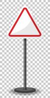 Empty triangle traffic banner vector