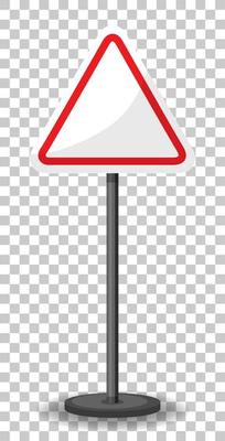 Empty triangle traffic banner