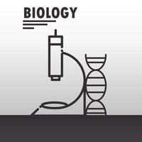 composición de iconos de biología, química y ciencia vector