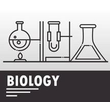 composición de iconos de biología, química y ciencia vector