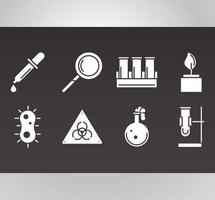 Biology, chemistry, and science icon set vector