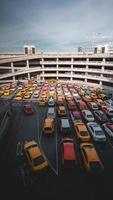 San Fransisco, CA 2019-Taxi cabs in queue at the San Fransisco International Airport photo