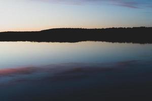 Lake at sunset photo