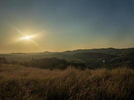 Mountains during golden hour photo