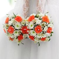 beautiful bridal bouquet at a wedding party photo