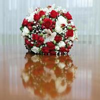 beautiful bridal bouquet at a wedding party photo