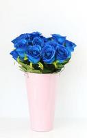 Bouquet of blue rose flowers for special occasions photo