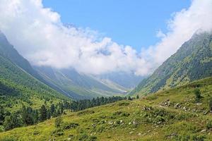 Ravine of Bilyagidon river, Caucasus, Russia photo