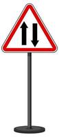 Red traffic sign on white background vector