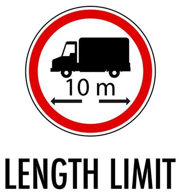 Length limit isolated on white background