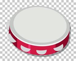 Tambourine cartoon style isolated on transparent background vector