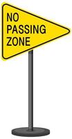 Yellow traffic warning sign on white background vector