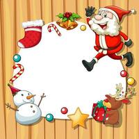 Christmas Frame with Christmas objects vector
