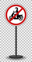 Red traffic sign on transparent background vector