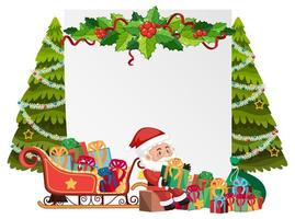 Blank Xmas frame template vector