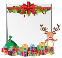 Blank Xmas frame template vector