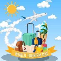 símbolo del día mundial del turismo vector