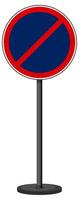 No parking traffic sign on white background vector