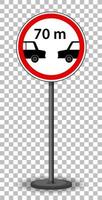 Red traffic sign on transparent background vector