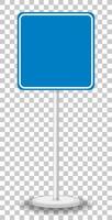 Blue traffic sign on transparent background vector