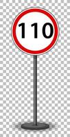 Red traffic sign on transparent background vector